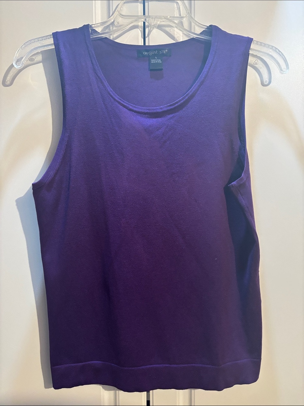 august silk Deep Purple Sleeveless Tank